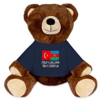 Türkiye Azerbaycan - Nounours RecycelBär® marron - bleu marine - Devant