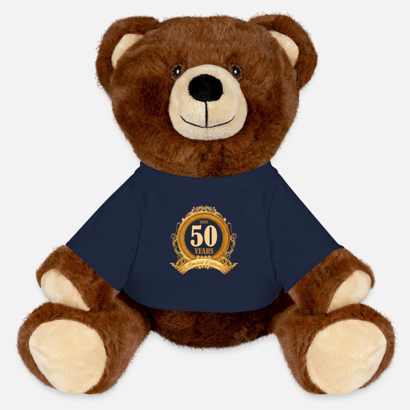 limited edition 50 years - MiniFeet® RecycelBär® Teddy Bear Brown - french navy