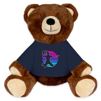 Handball Handball Player Women Handball - MiniFeet® RecycelBär® Teddy Bear Brown - french navy - Front