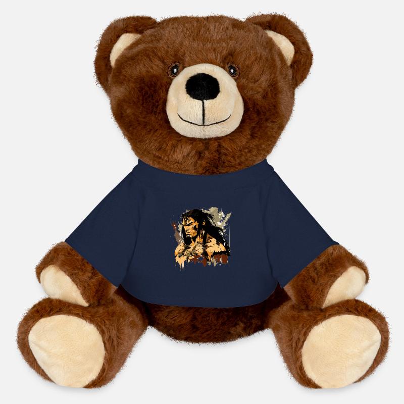 Conan the barbarian - MiniFeet® RecycelBär® Teddy Bear Brown - french navy