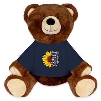 probably hungry likely sleepy always cold Vintage - Nounours RecycelBär® marron - bleu marine - Devant