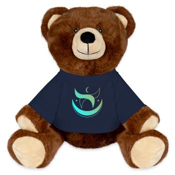 Mond Logo - MiniFeet® RecycelBär® Braun - French Navy - Vorne