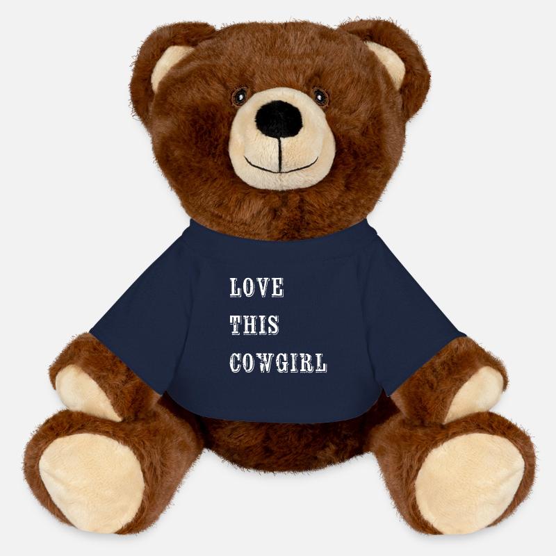 Cowboy, Valentinsdag, matchende look, matchende par - MiniFeet® RecycelBär® i brun - navy