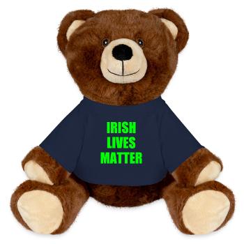 Irish lives matter - Nounours RecycelBär® marron - bleu marine - Devant