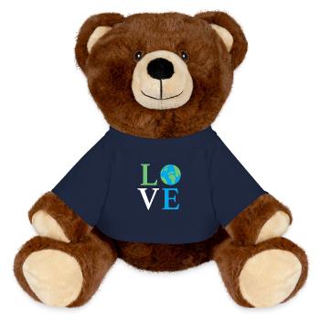 Love Earth - MiniFeet® RecycelBär® Braun - French Navy - Vorne