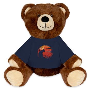 Lémurien Lémurien catta Lémur de Madagascar - Nounours RecycelBär® marron - bleu marine - Devant