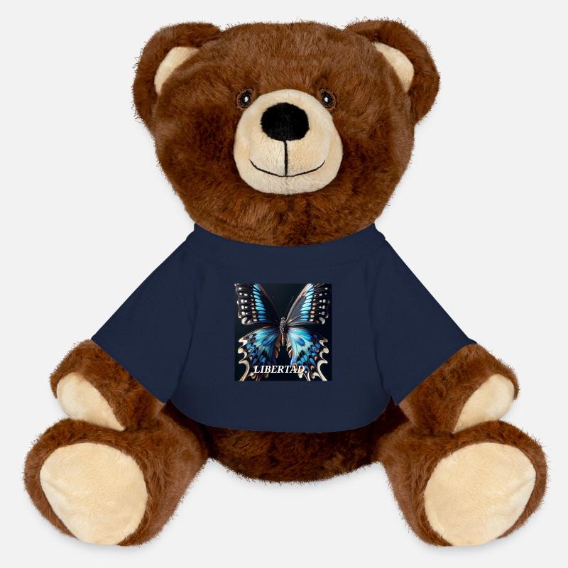 🦋 Papillon 🦋 - Nounours RecycelBär® marron - bleu marine