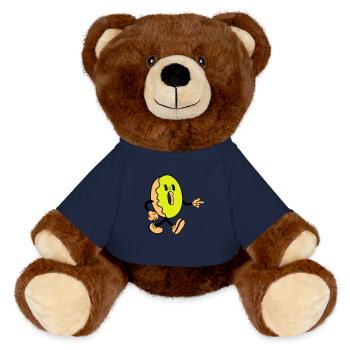 Donut Bande Dessinée Drôle - Nounours RecycelBär® marron - bleu marine - Devant