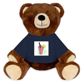 Summer Refreshment - MiniFeet® RecycelBär® Teddy Bear Brown - french navy - Front