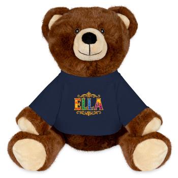 ELLA Glitter Gold Sequins - MiniFeet® RecycelBär® Teddy Bear Brown - french navy - Front