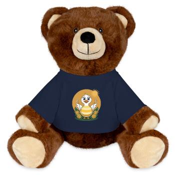 Süße Ente - MiniFeet® RecycelBär® Braun - French Navy - Vorne