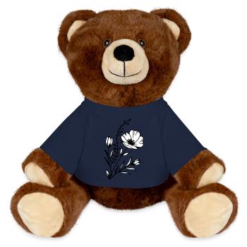 Flower Power - MiniFeet® RecycelBär® Braun - French Navy - Vorne