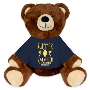 Sommerurlaub Loading - MiniFeet® RecycelBär® Braun - French Navy - Vorne