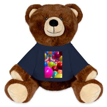 Boules colorées - Nounours RecycelBär® marron - bleu marine - Devant