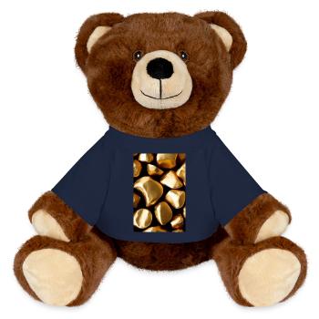 Gold Stücke - MiniFeet® RecycelBär® Braun - French Navy - Vorne