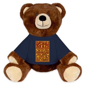 Motif vintage - Nounours RecycelBär® marron - bleu marine - Devant