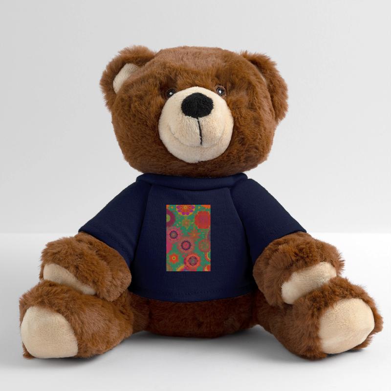 Retro Pattern MiniFeet® RecycelBär® Teddy Bear Brown