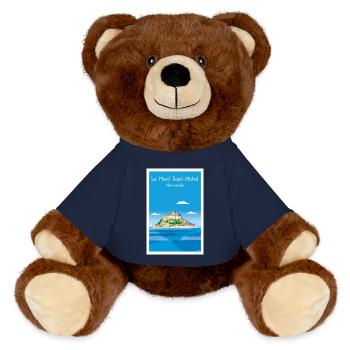 MONT SAINT MICHEL - Nounours RecycelBär® marron - bleu marine - Devant