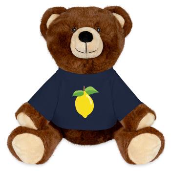 Zitrone - MiniFeet® RecycelBär® Braun - French Navy - Vorne