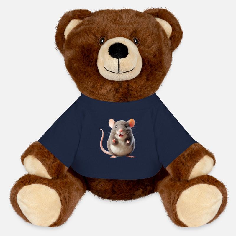 Mouse 2 - MiniFeet® RecycelBär® Teddy Bear Brown - french navy