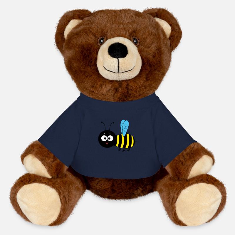 Biene - MiniFeet® RecycelBär® Braun - French Navy