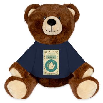 Emma - Jane Austen - MiniFeet® RecycelBär® Teddy Bear Brown - french navy - Front