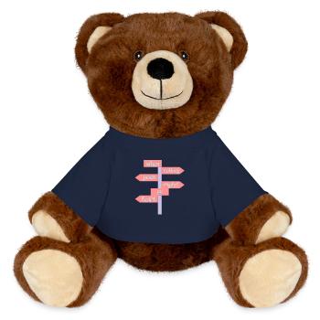 humour - Nounours RecycelBär® marron - bleu marine - Devant