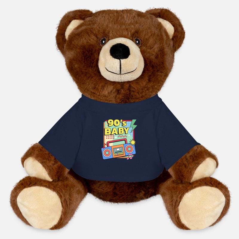 90s baby - MiniFeet® RecycelBär® Teddy Bear Brown - french navy