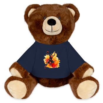Conception de joueur de basket-ball pour les fans de sport Basketball - Nounours RecycelBär® marron - bleu marine - Devant