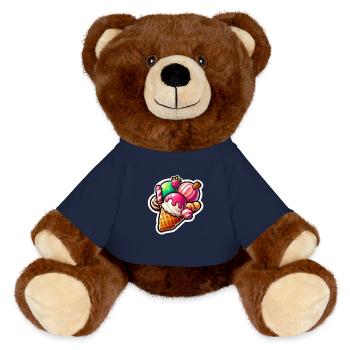 Eis Lecker - MiniFeet® RecycelBär® Braun - French Navy - Vorne