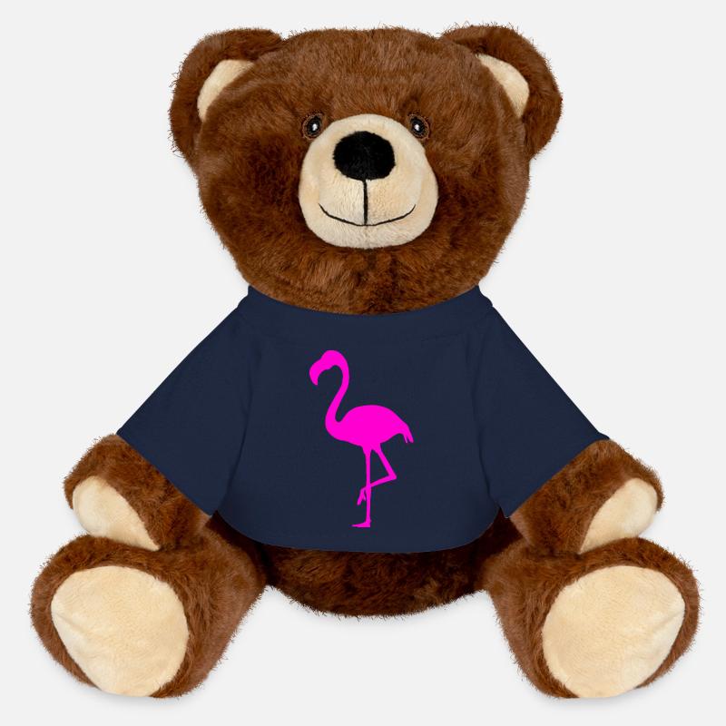 Flamingo Rose - Nounours RecycelBär® marron - bleu marine