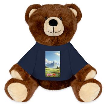 Landscape - MiniFeet® RecycelBär® Teddy Bear Brown - french navy - Front