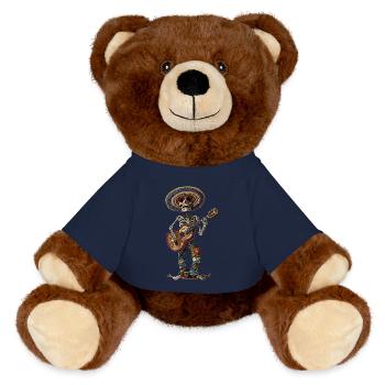 Ukulele Mexikanisches Skelett - MiniFeet® RecycelBär® Braun - French Navy - Vorne