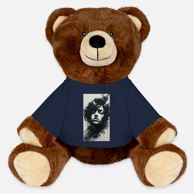Haunting Ink & Coal Emotion - MiniFeet® RecycelBär® Teddy Bear Brown - french navy