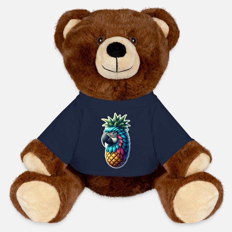 Ananas-Papagei - MiniFeet® RecycelBär® Braun - French Navy