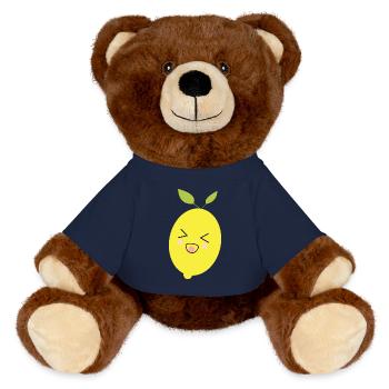 Kawaii Citron Kawaii Fruits Kawaii Kids Design - Nounours RecycelBär® marron - bleu marine - Devant