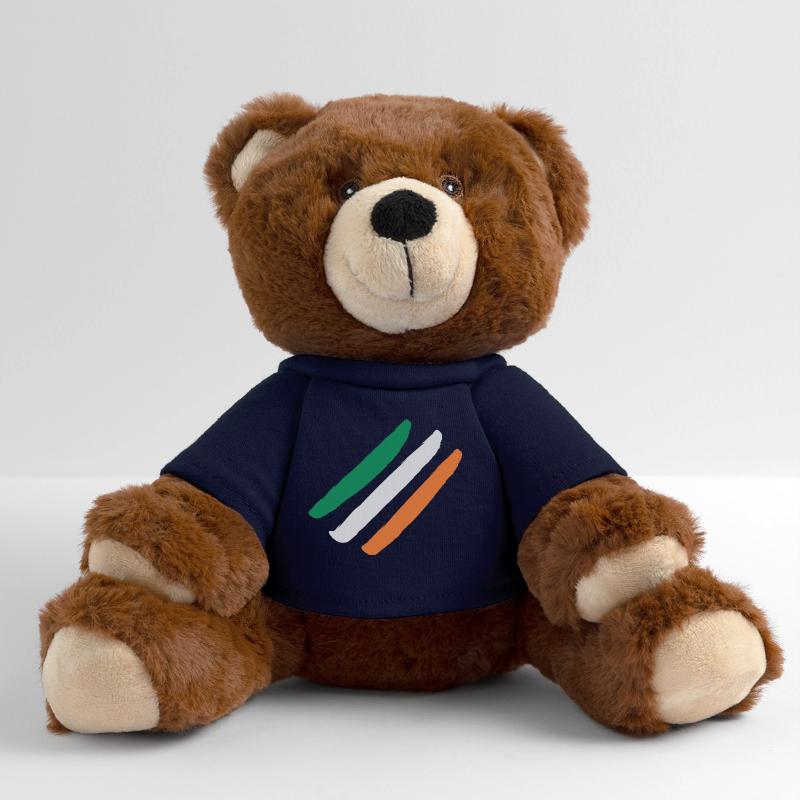 Irlande / Drapeau de l’Irlande - Diagonal - Élégant Nounours RecycelBär® marron