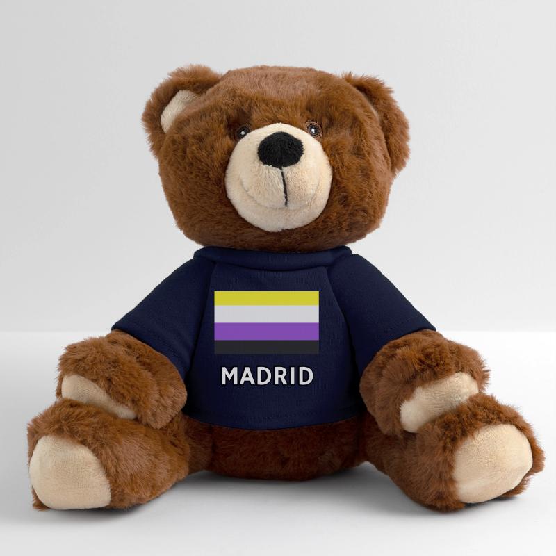 Non binary Pride Flag Madrid MiniFeet® RecycelBär® Teddy Bear Brown