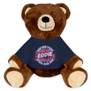 Fête des pères Eddie - Nounours RecycelBär® marron - bleu marine - Devant