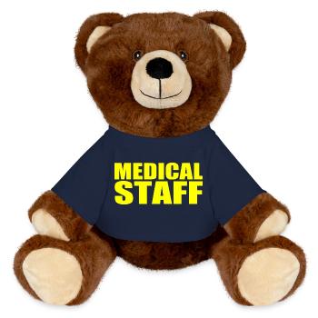 Medical staff - MiniFeet® RecycelBär® Teddy Bear Brown - french navy - Front
