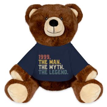 1999 Man Myth Legend - MiniFeet® RecycelBär® Teddy Bear Brown - french navy - Front