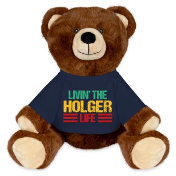 Holger - Nounours RecycelBär® marron - bleu marine - Devant