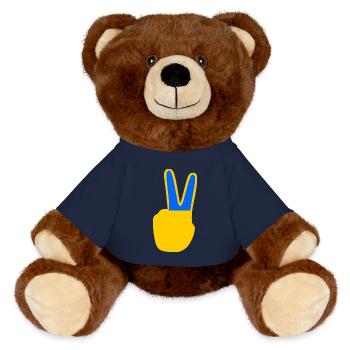 Ukraine - MiniFeet® RecycelBär® Braun - French Navy - Vorne