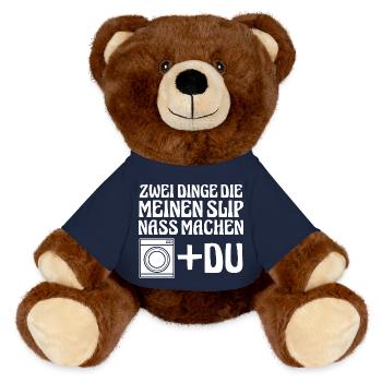 Things that wet my panties - MiniFeet® RecycelBär® Teddy Bear Brown - french navy - Front