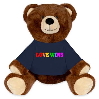 Love wins - MiniFeet® RecycelBär® Braun - French Navy - Vorne