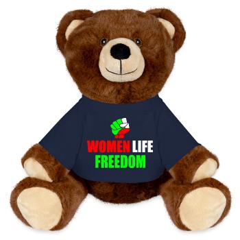Women life freedom iran - MiniFeet® RecycelBär® Teddy Bear Brown - french navy - Front