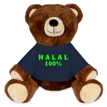 Halal - MiniFeet® RecycelBär® Braun - French Navy - Vorne