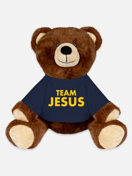 Team jesus - Nounours RecycelBär® marron - bleu marine