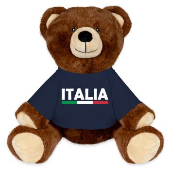 Drapeau de l’Italie - Nounours RecycelBär® marron - bleu marine - Devant