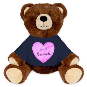 Sarah - Nounours RecycelBär® marron - bleu marine - Devant